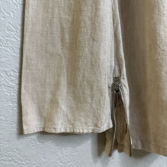 Michael Michael Kors 100% Linen Tunic Top Beige Size M - Picture 6 of 16